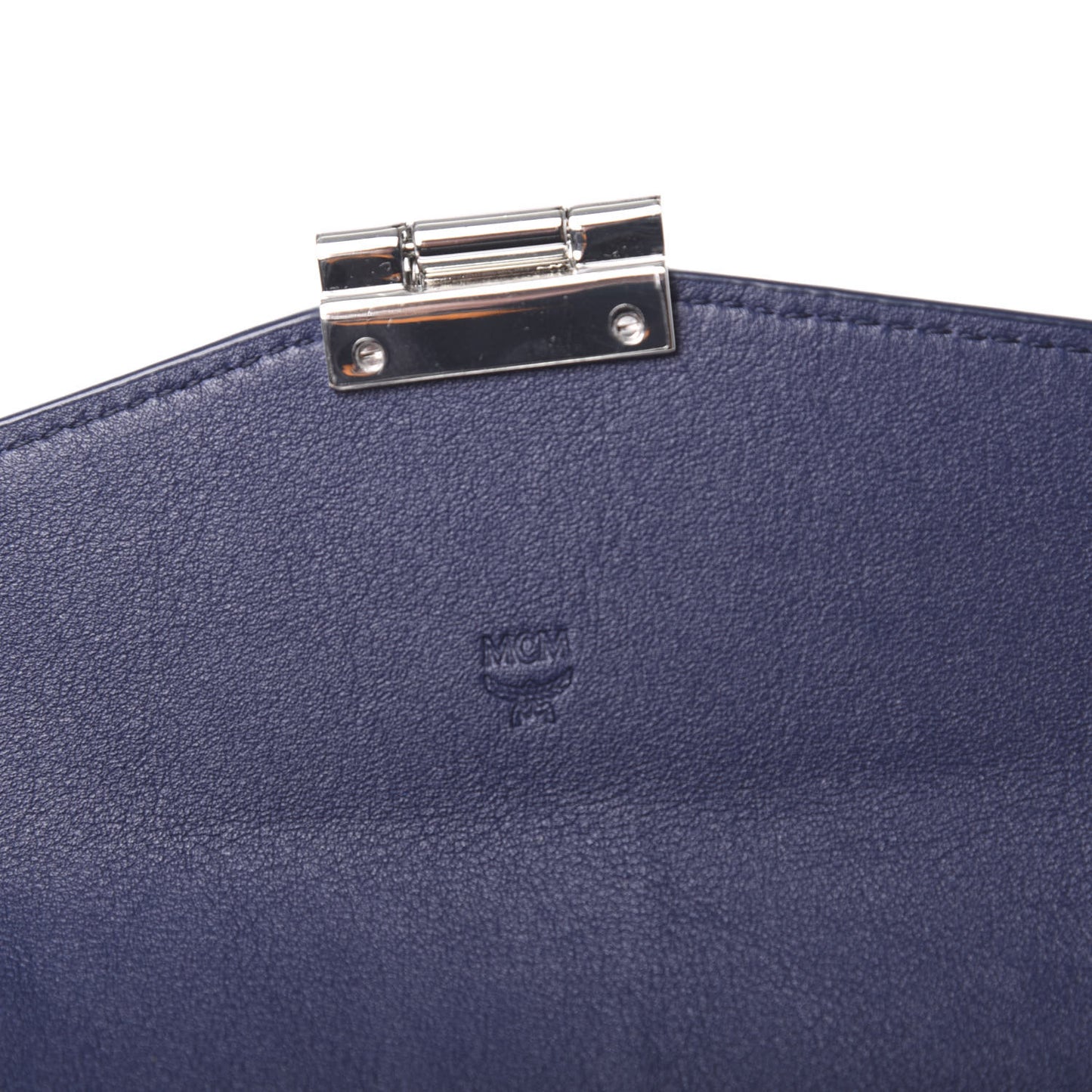 Calfskin Ottomar Large Patricia Wallet On Chain Navy Blue