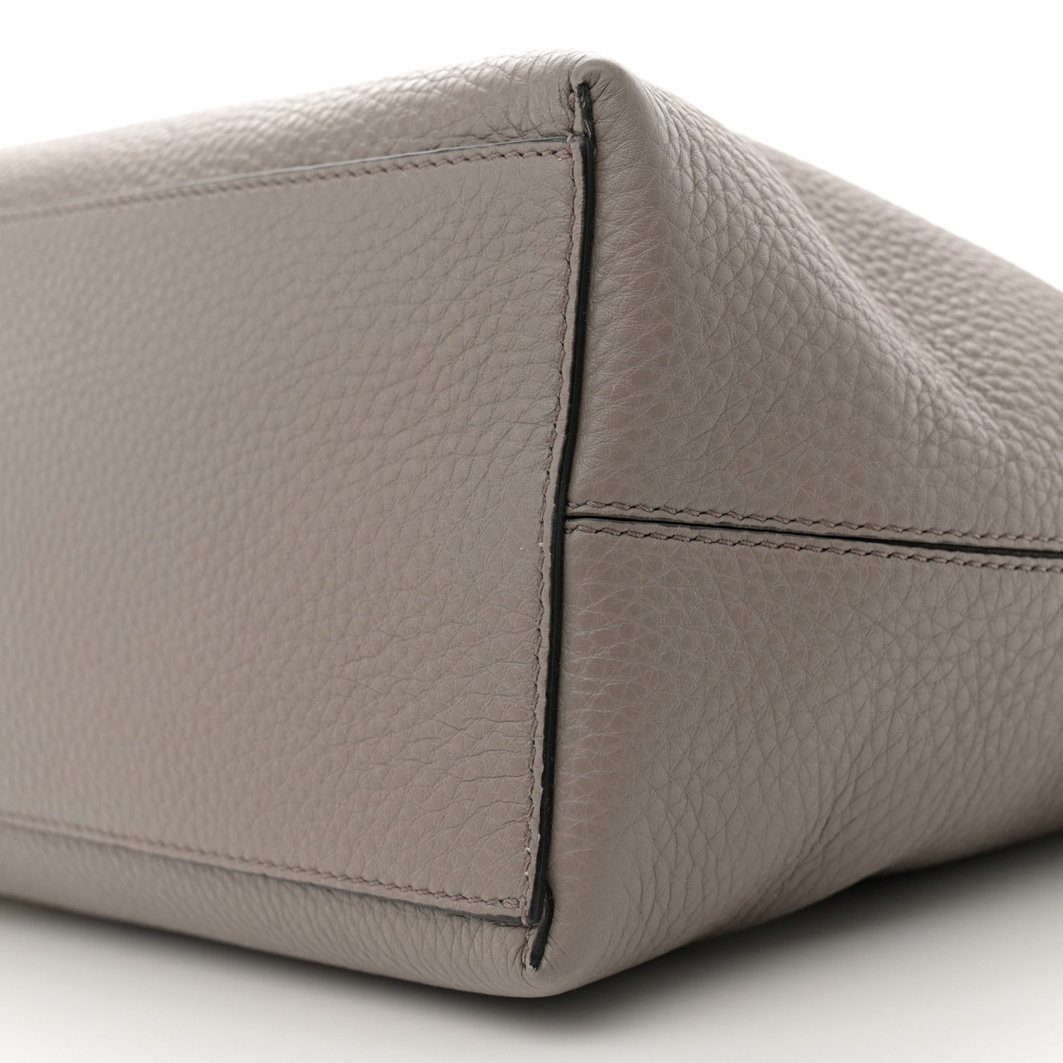 Valentino Garavani Grained Calfskin Small Rockstud Shoulder Tote Dove Gray 9 of 11