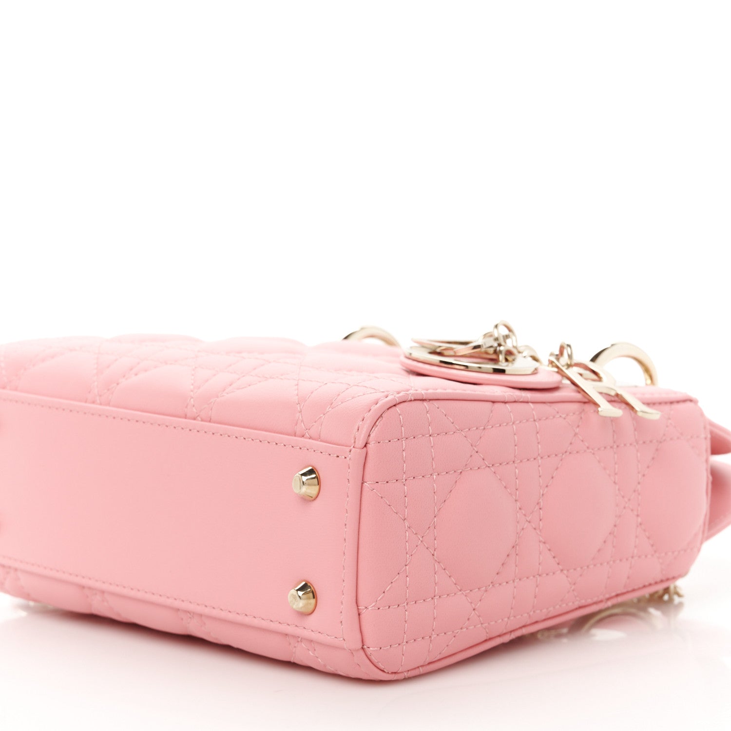 Christian Dior Lambskin Cannage Mini Lady Dior Light Pink 10 of 10