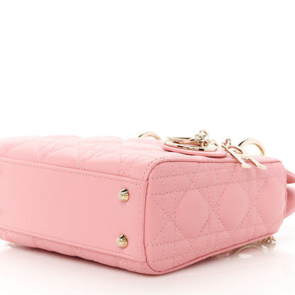 Christian Dior Lambskin Cannage Mini Lady Dior Light Pink 10 of 10