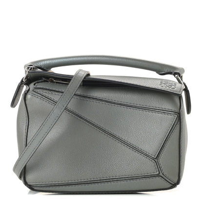 Loewe Metallic Calfskin Mini Puzzle Bag Gunmetal 1 of 10