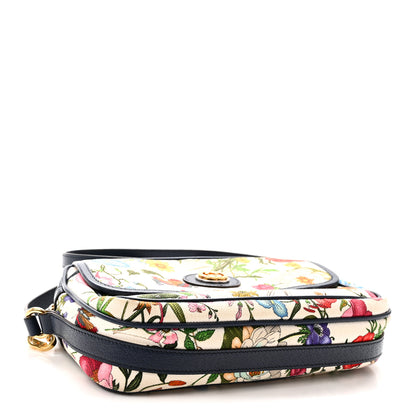 Gucci Canvas Flora Floral Shoulder Bag White Blue Agata Mulitcolor 4 of 12