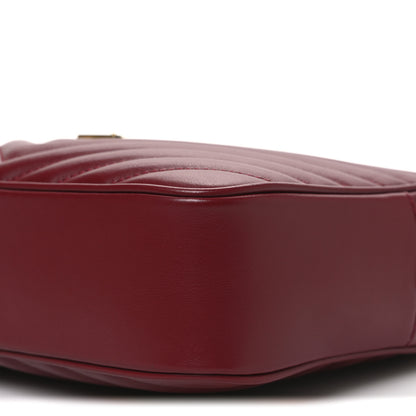 Saint Laurent Calfskin Matelasse Monogram Lou Camera Bag Opyum Red 10 of 12