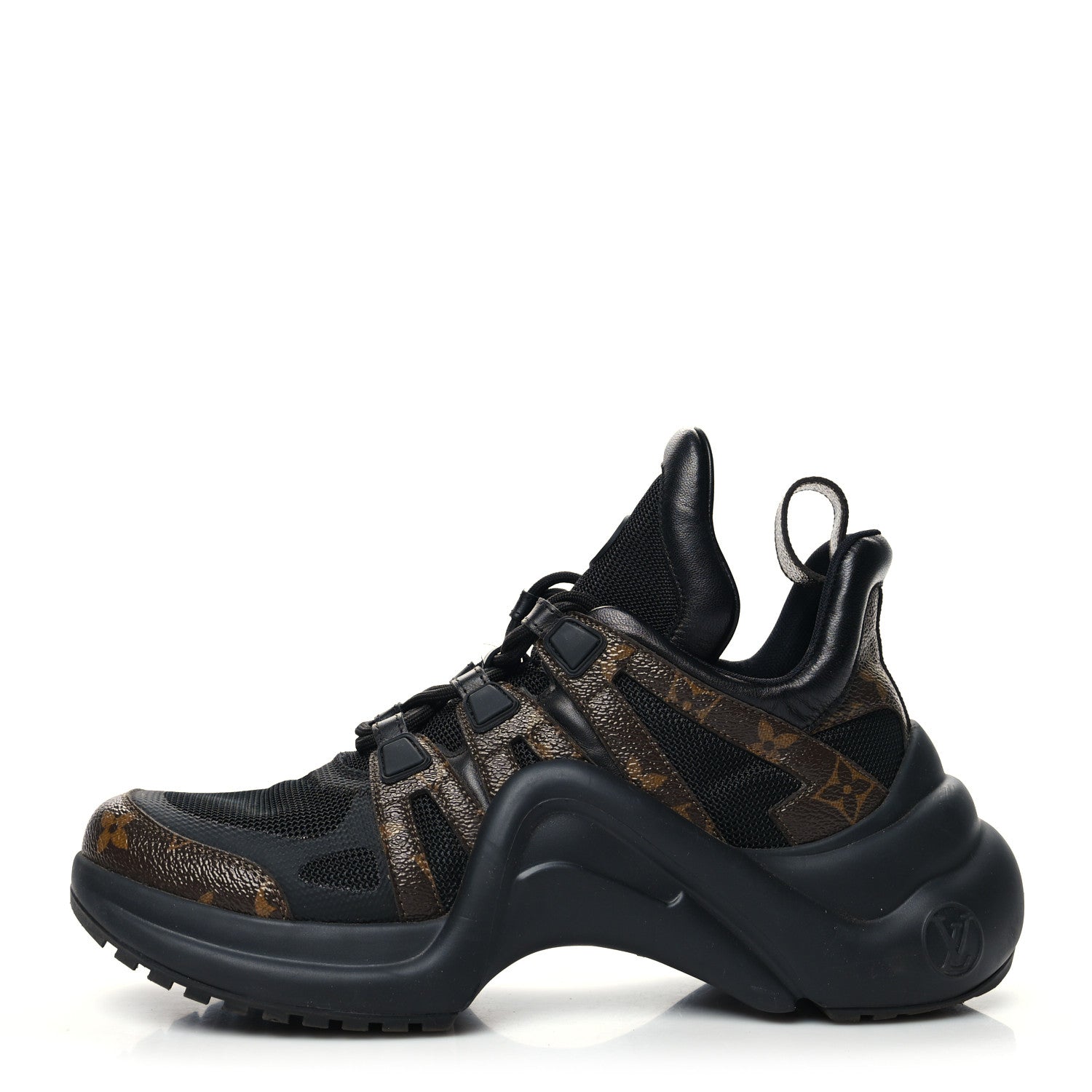 Louis Vuitton Calfskin Patent Monogram LV Archlight Sneakers 39.5 Black 1 of 8