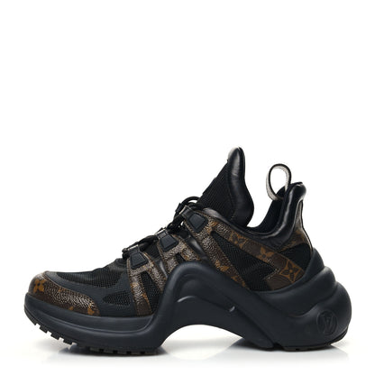 Louis Vuitton Calfskin Patent Monogram LV Archlight Sneakers 39.5 Black 1 of 8