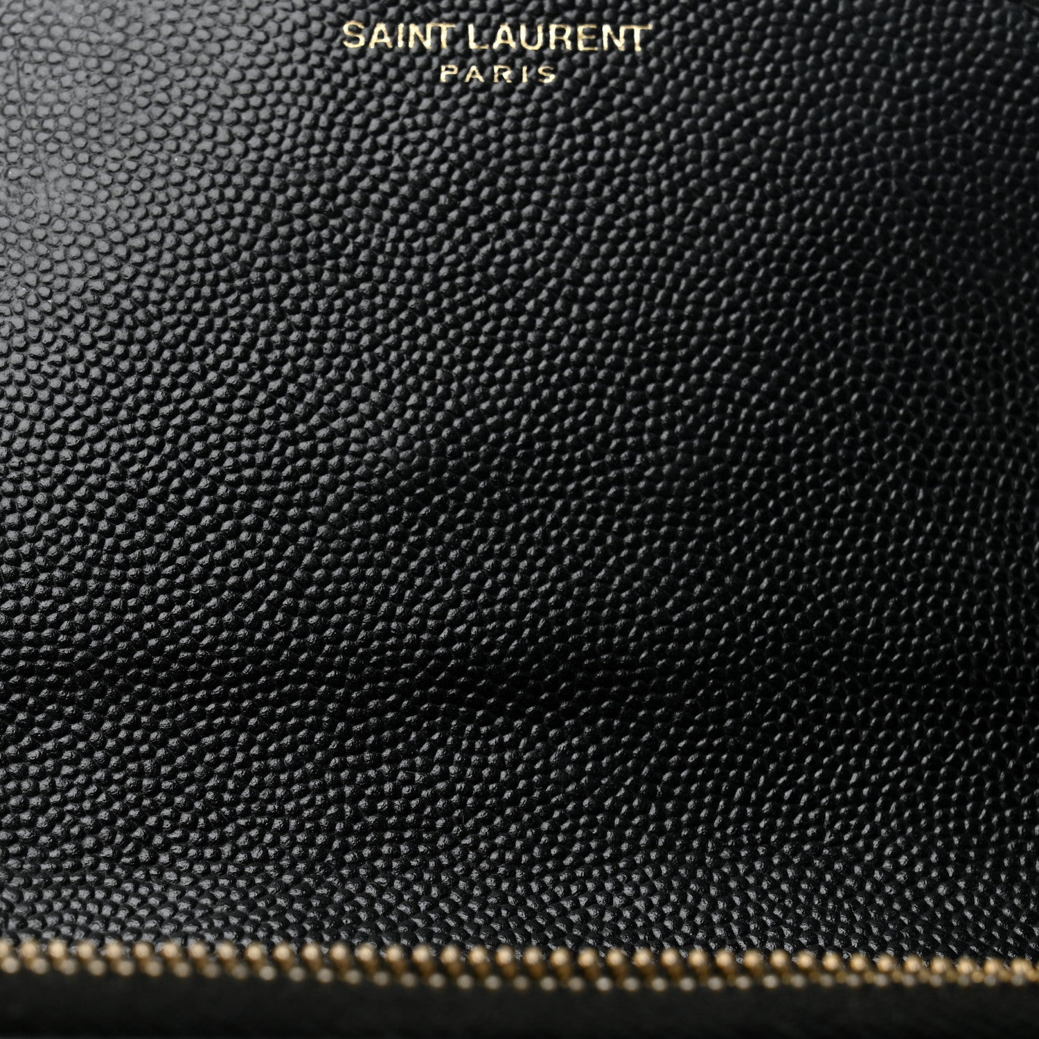 Saint Laurent Grain De Poudre Matelasse Chevron Monogram Envelope Chain Wallet Black 13 of 13