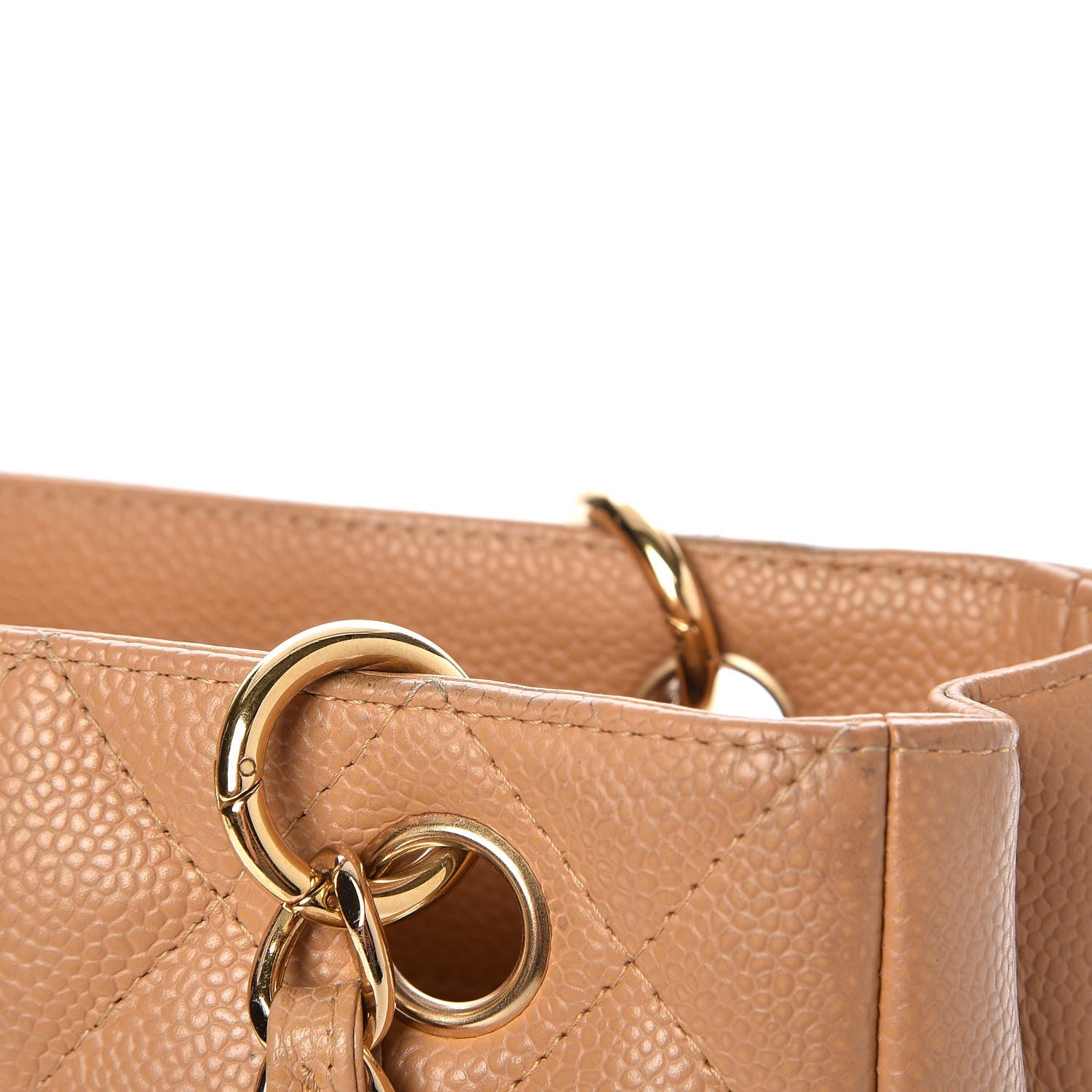 Chanel Caviar Quilted Petit Shopping Tote PST Beige 8 of 13