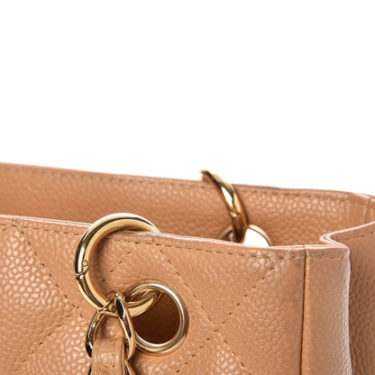 Chanel Caviar Quilted Petit Shopping Tote PST Beige 8 of 13