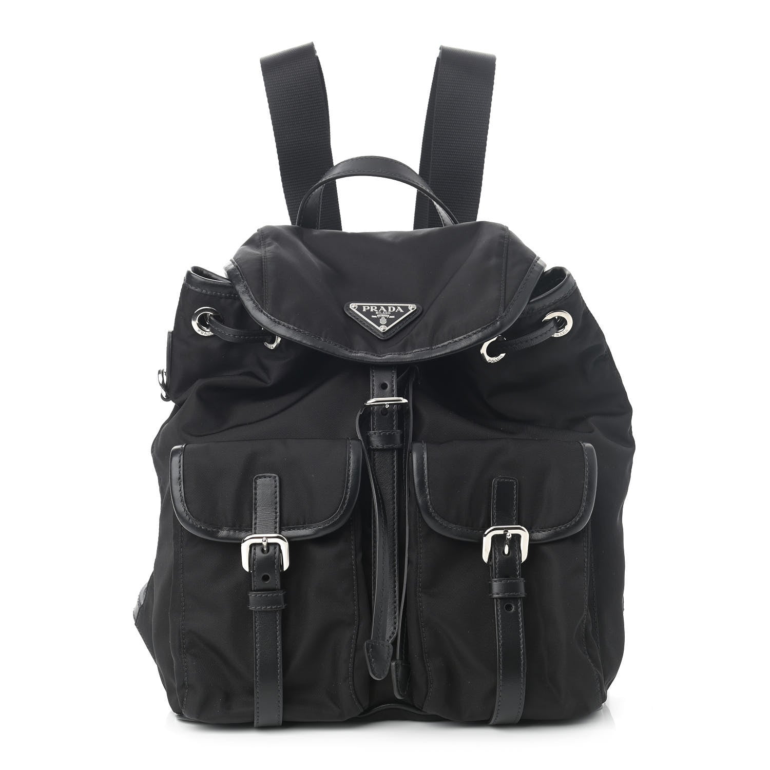 Prada Tessuto Nylon Vitello Backpack Black 1 of 11