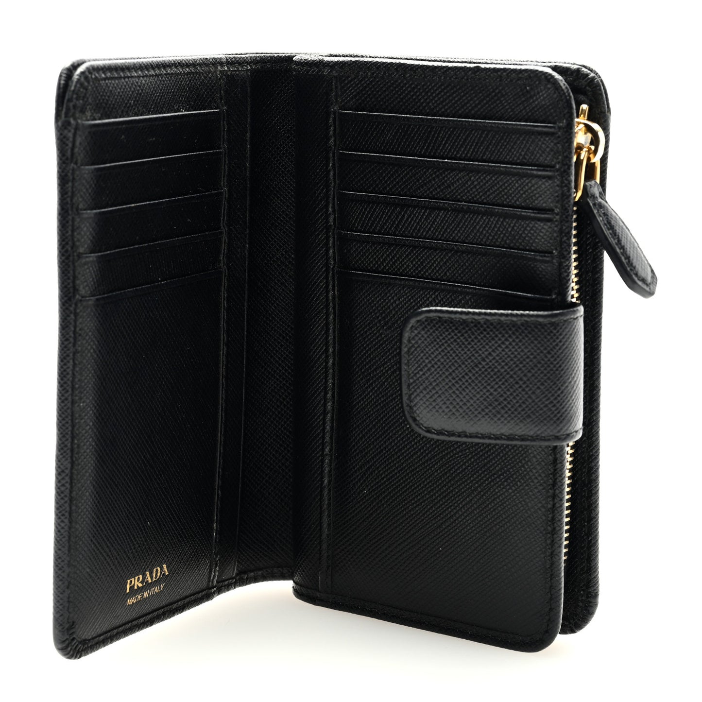 Saffiano Compact Wallet Black