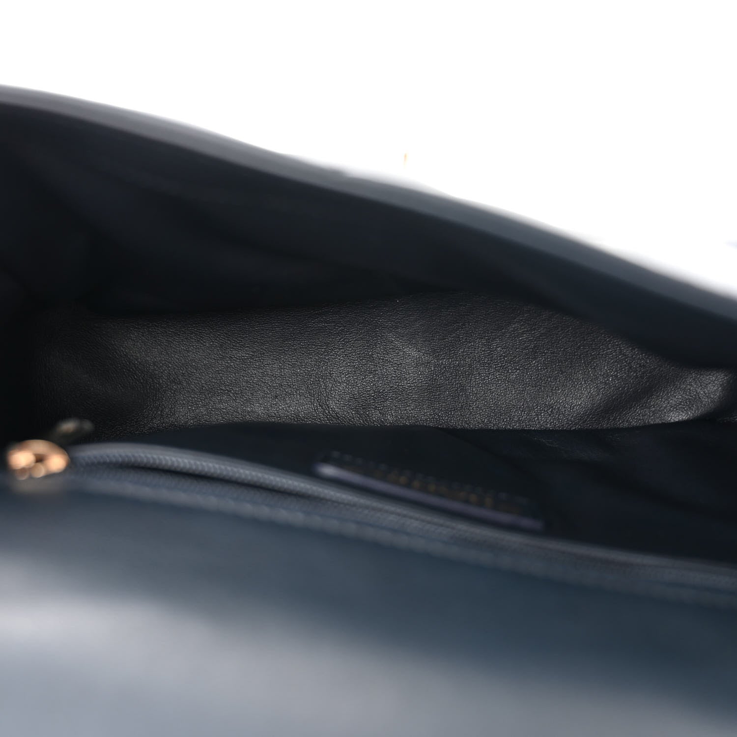 Chanel Lambskin Quilted Small Easy Carry Flap Navy 5 of 11