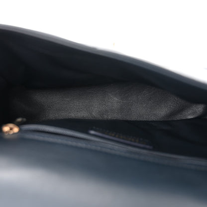 Chanel Lambskin Quilted Small Easy Carry Flap Navy 5 of 11