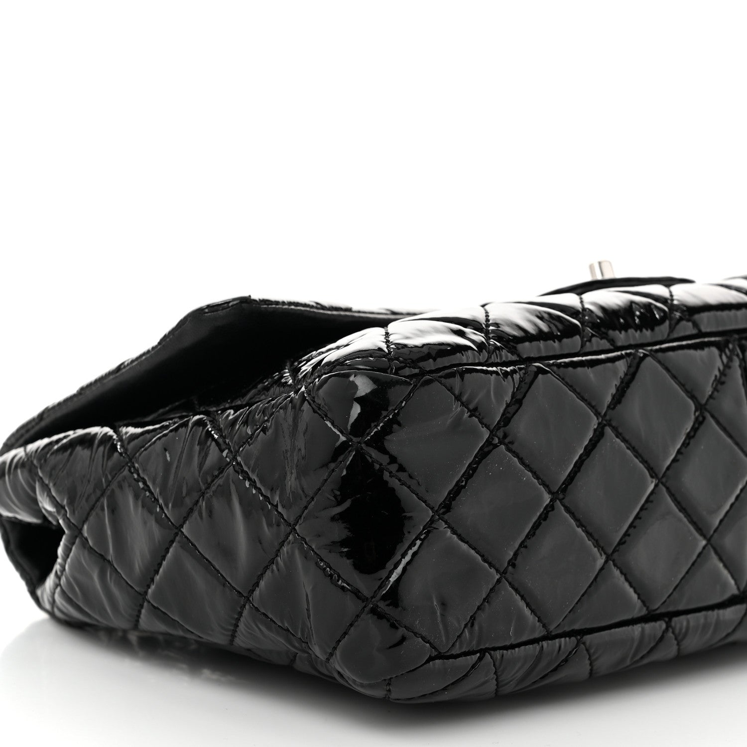 Chanel Patent Quilted Jumbo Single Flap Black 9 of 11
