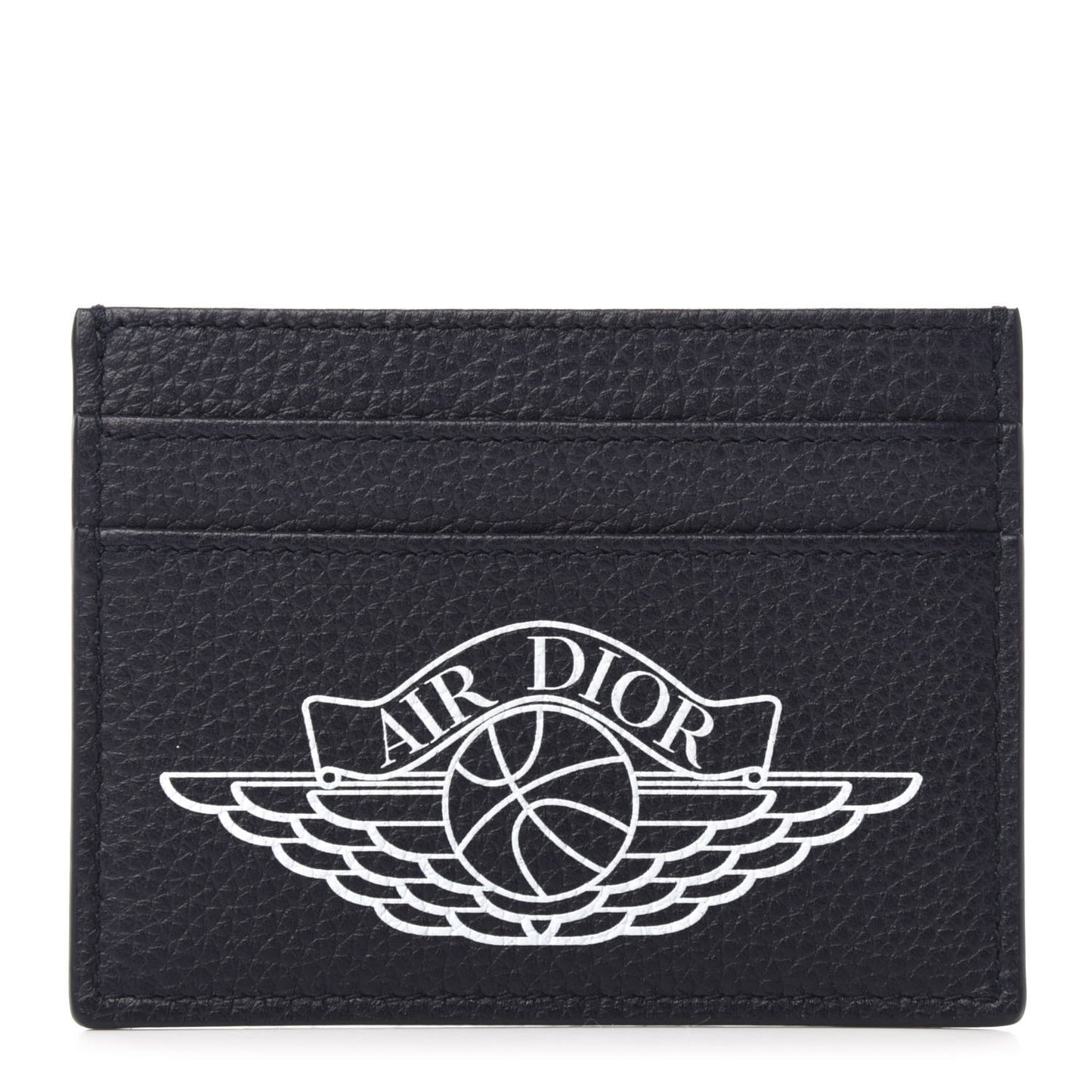 X AIR JORDAN Grained Calfskin Card Holder Bleu