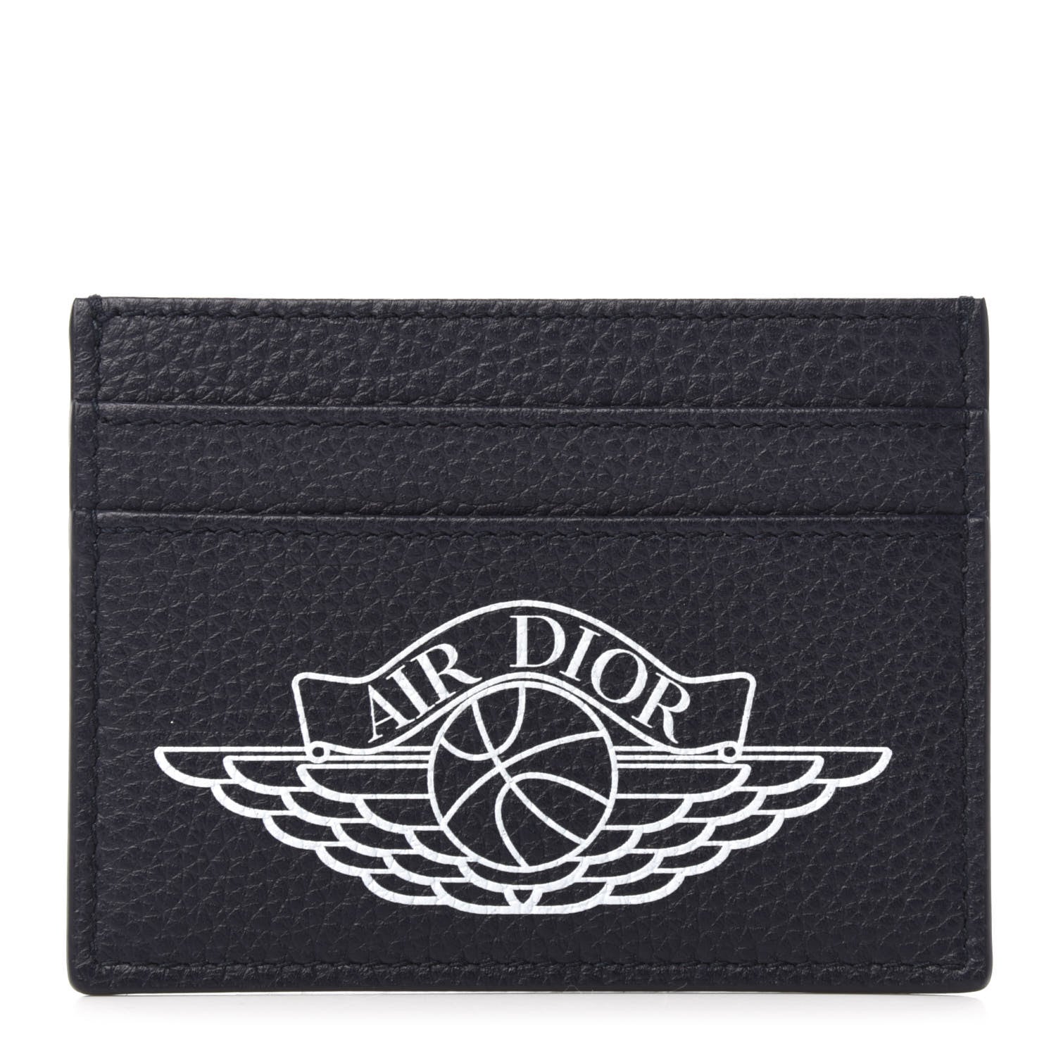 Christian Dior X AIR JORDAN Grained Calfskin Card Holder Bleu 1 of 7