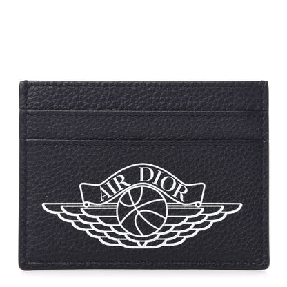 Christian Dior X AIR JORDAN Grained Calfskin Card Holder Bleu 1 of 7