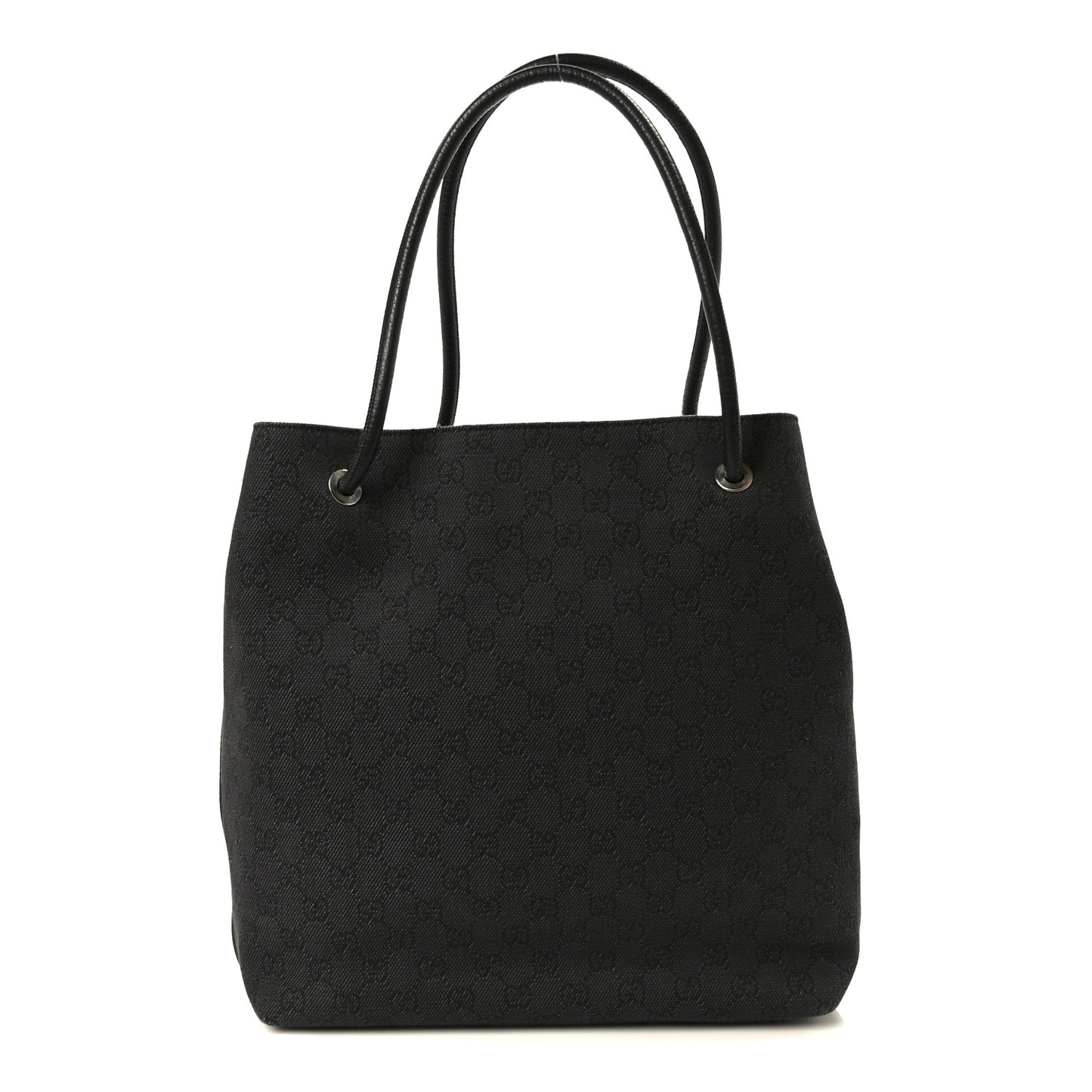 Canvas Monogram Gifford Shopping Tote Black