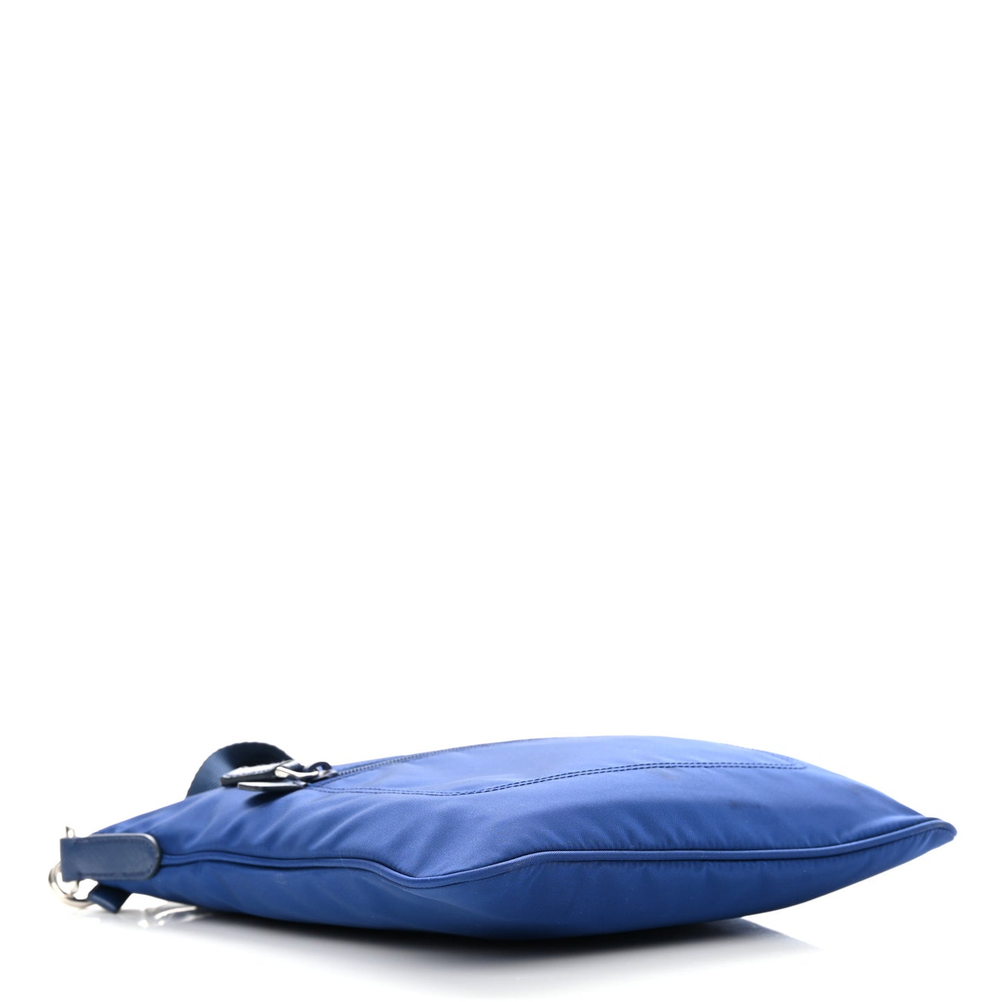 Tessuto Nylon Saffiano Flat Messenger Bag Bluette