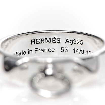 Hermes Sterling Silver PM Collier De Chien Ring 53 6.25 5 of 6