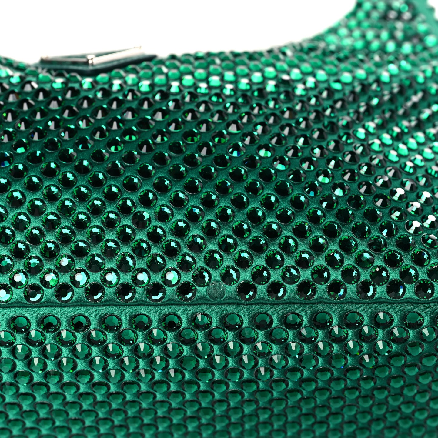 Satin Crystal Mini Re-Edition 2000 Bag Mango