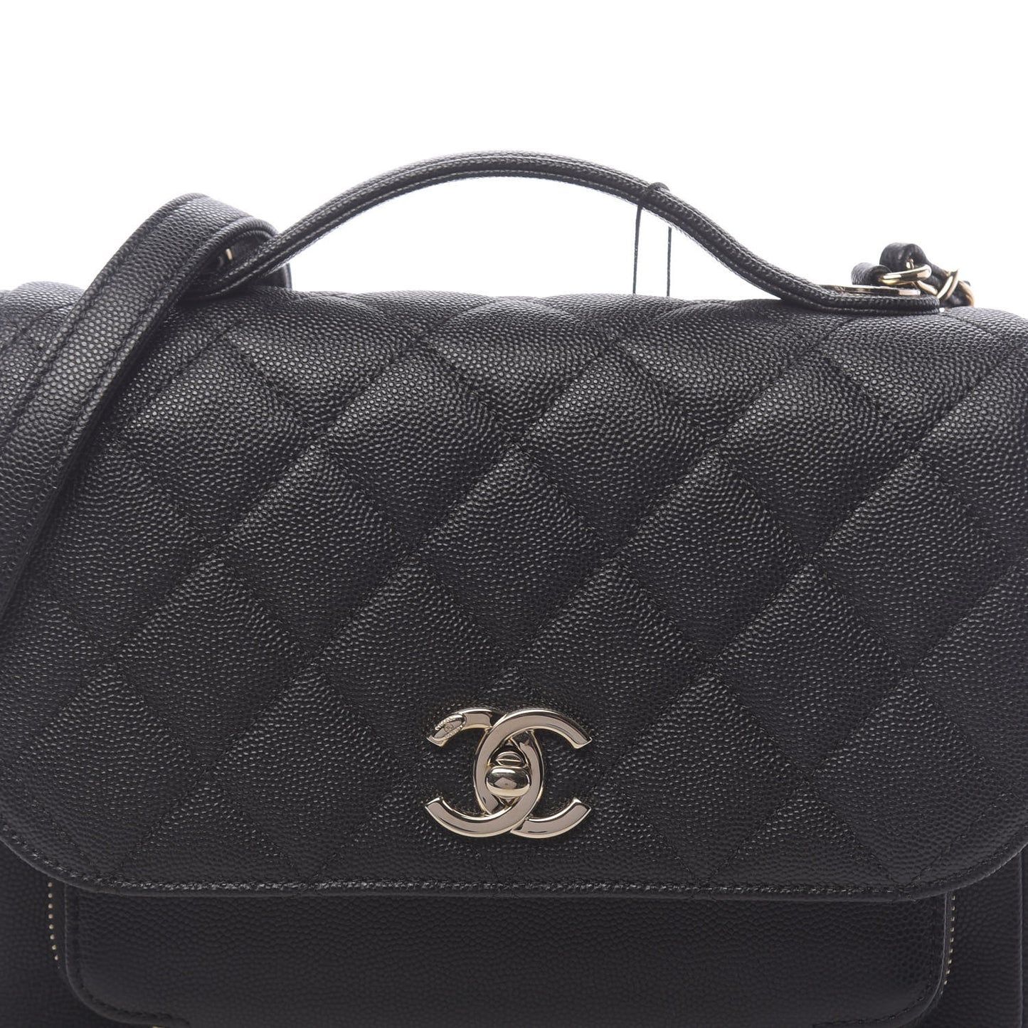 Caviar Quilted Medium Business Affinity Flap Black