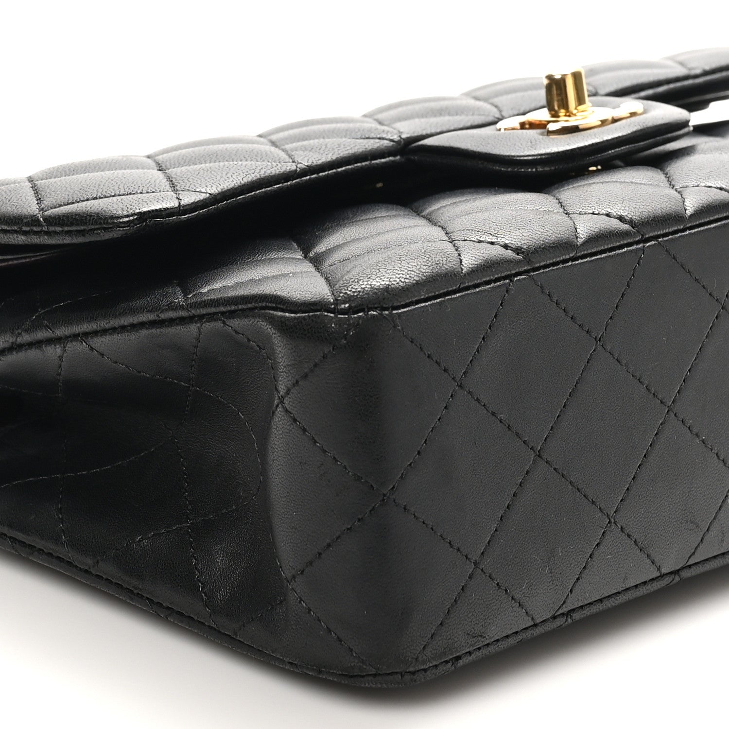 Chanel Lambskin Quilted Small Double Flap Black 9 of 10