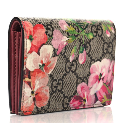 Gucci GG Supreme Monogram Blooms Card Case Beige Multicolor Dry Rose 3 of 8