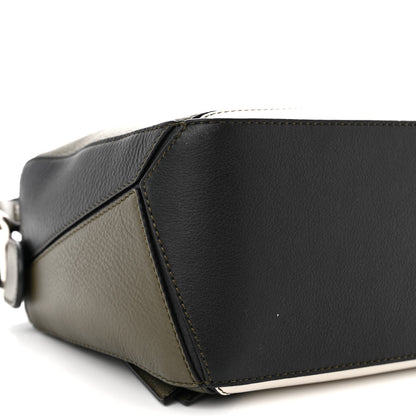 Loewe Calfskin Small Puzzle Bag Khaki Green Soft White 9 of 10