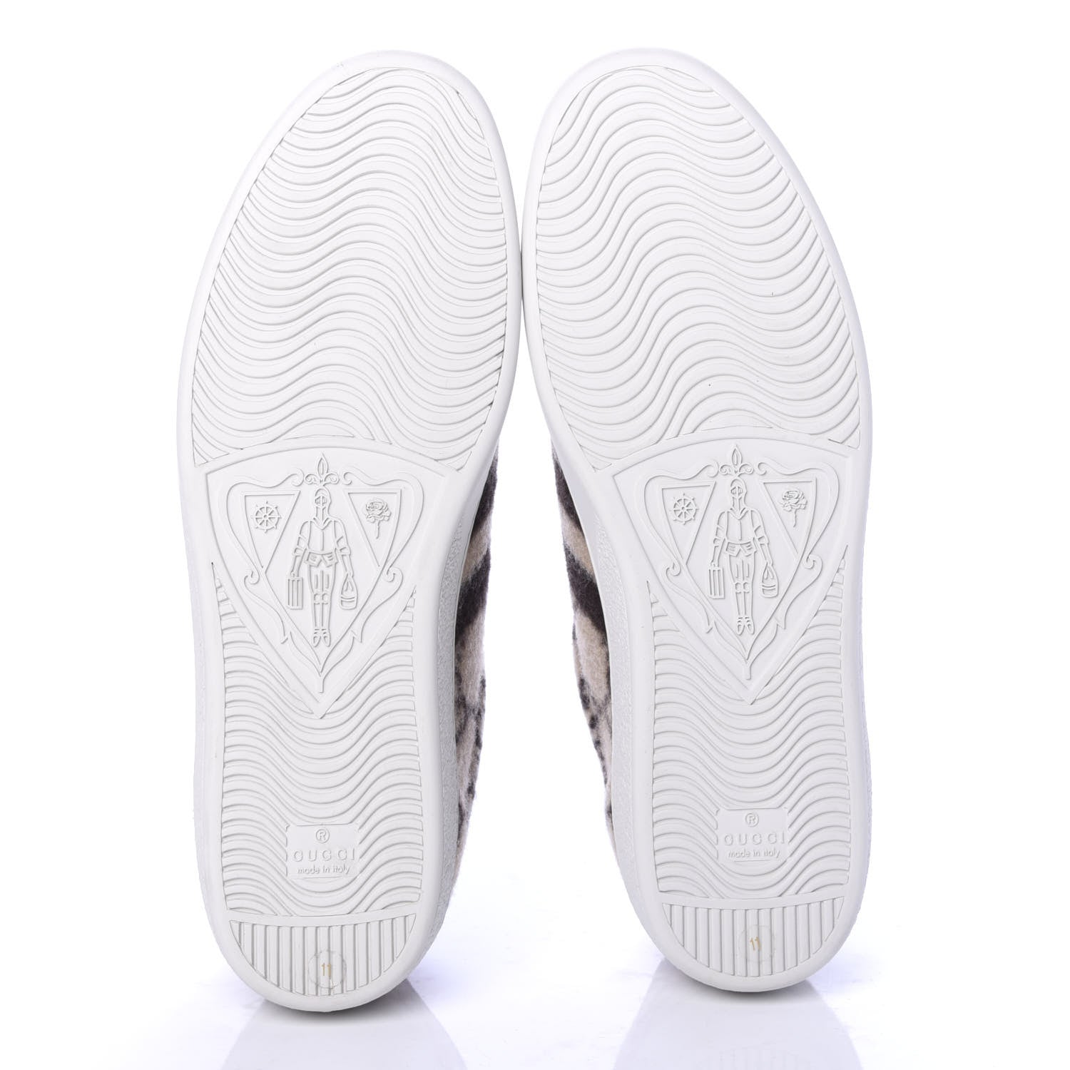 Gucci Covered Wool Big GG Monogram Mens Sneakers 11 Beige Black 5 of 10