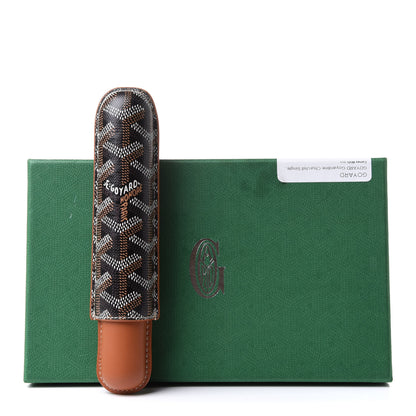 Goyard Goyardine Churchill Single Cigar Case Black Gold 15 of 17