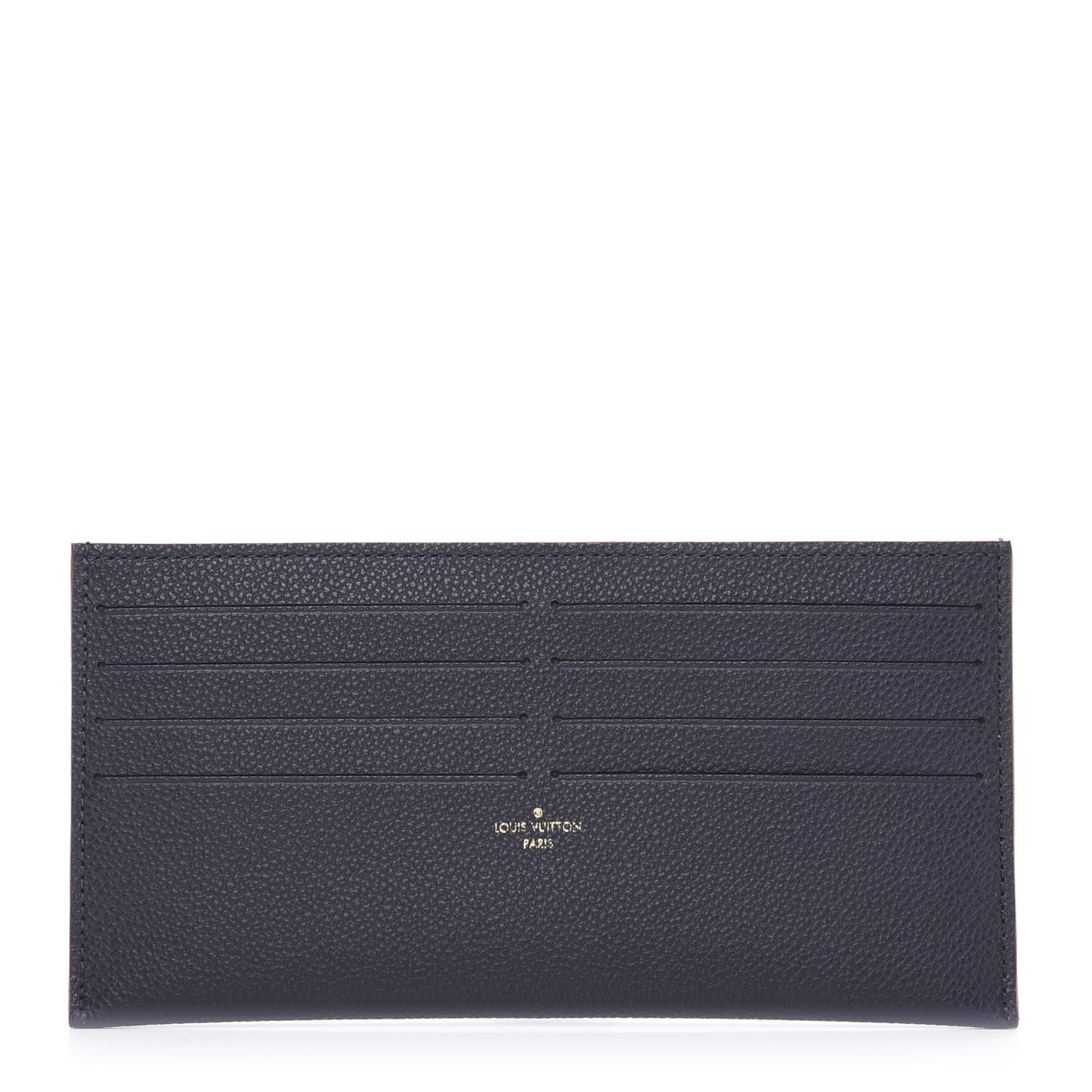 Calfskin Felicie Chain Wallet Card Holder Insert Marine Rouge