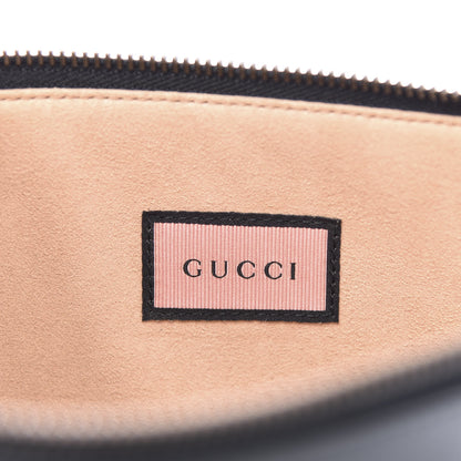 Gucci Calfskin GucciGhost Life is Gucci Zip Pouch Black 8 of 11