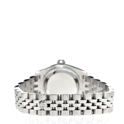 Rolex Stainless Steel 18K White Gold Diamond 26mm Oyster Perpetual Datejust Watch Silver 179174 4 of 7