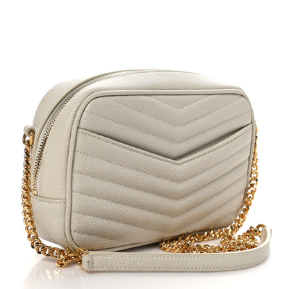Saint Laurent Grain De Poudre Matelasse Monogram Mini Lou Camera Bag Crema Soft 3 of 10
