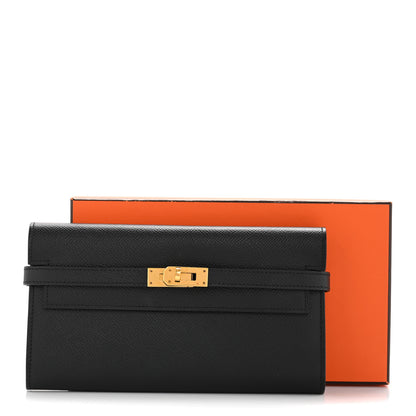 Hermes Epsom Kelly Longue Wallet Black 11 of 11