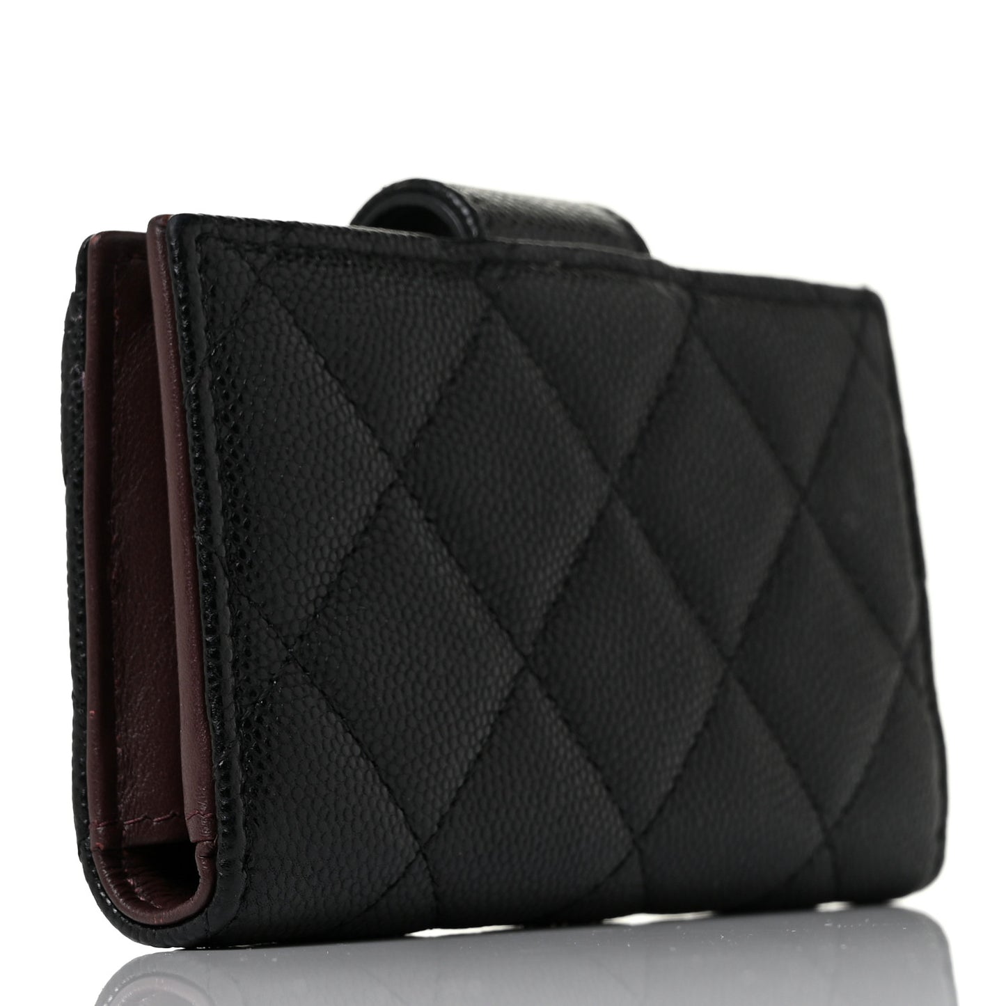 Caviar Quilted Small Classic Wallet Black