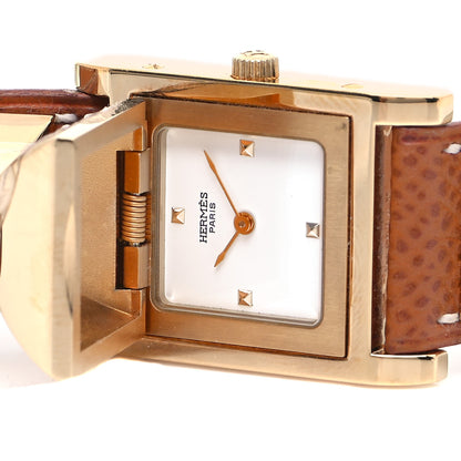 Hermes Stainless Steel Courchevel 23mm Medor Quartz Watch Gold 3 of 5