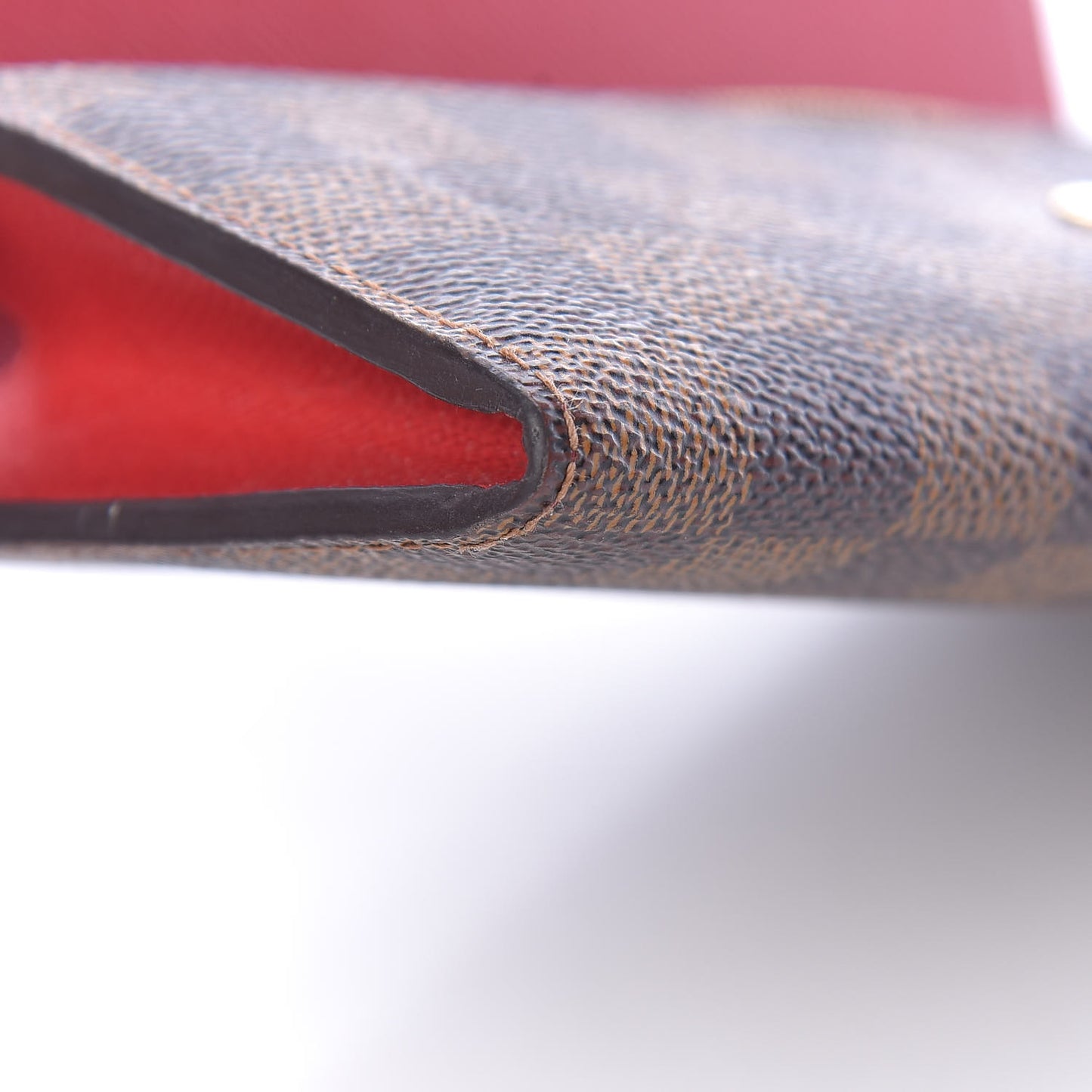 Damier Ebene Emilie Wallet Red