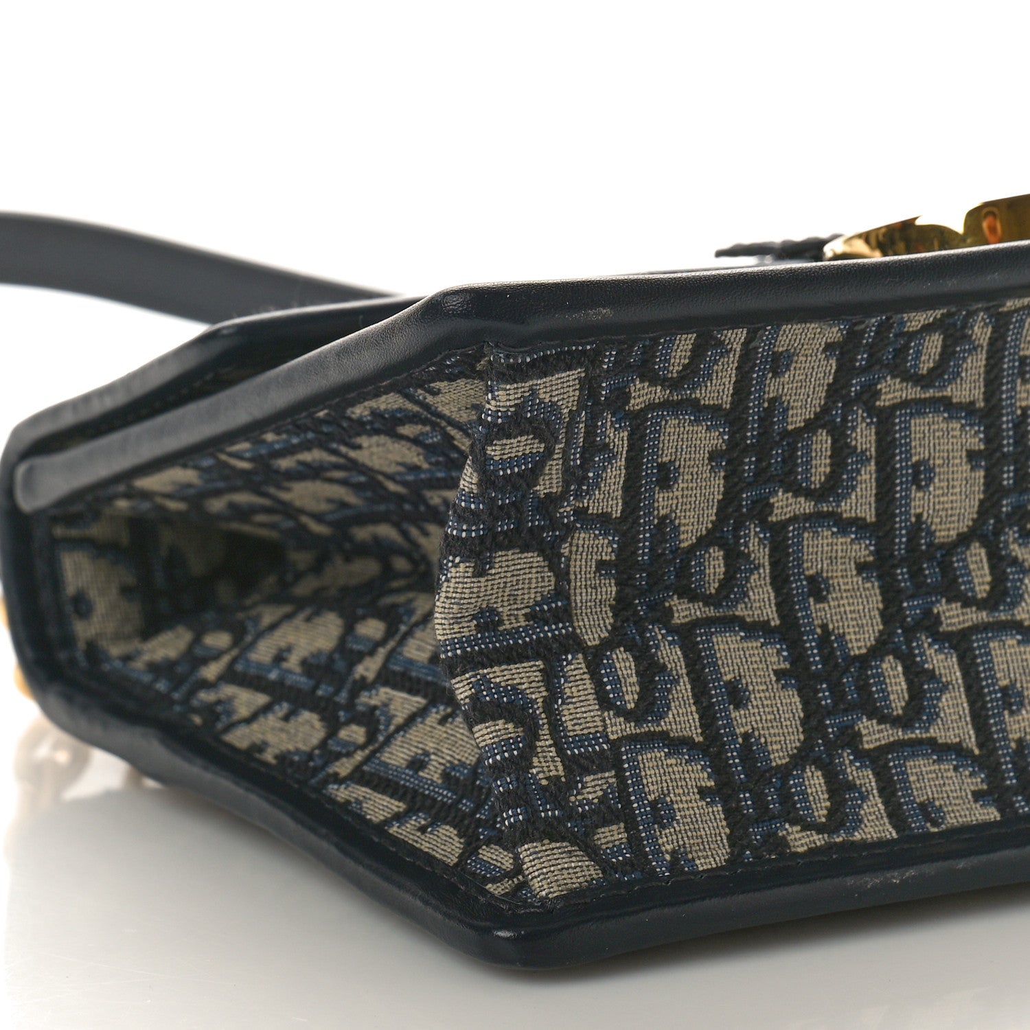 Christian Dior Oblique 30 Montaigne East West Chain Flap Bag Blue 8 of 10