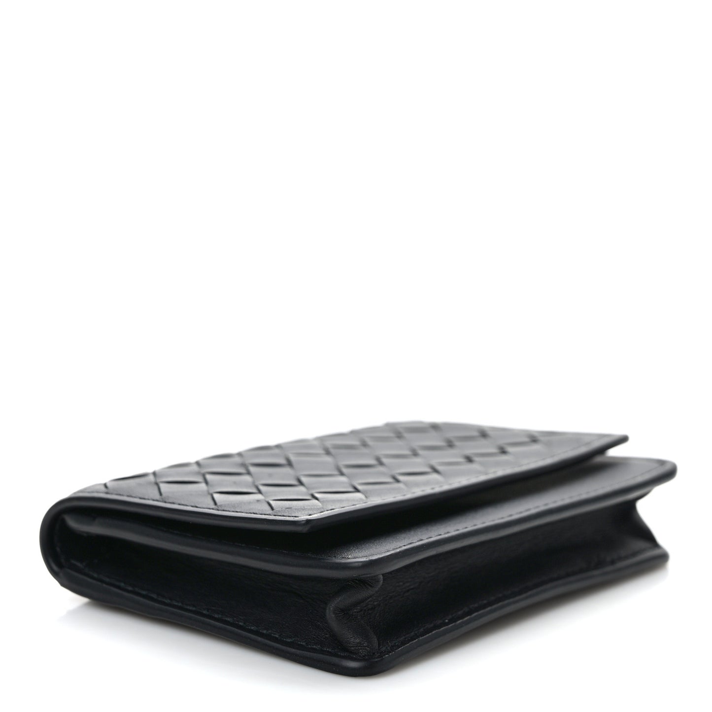 Nappa Intrecciato Card Holder Black