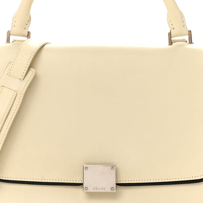 Celine Smooth Calfskin Small Trapeze White Black 8 of 14