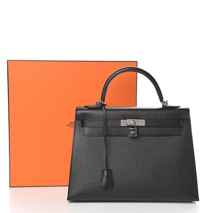 Hermes Epsom Kelly Sellier 32 Black 36 of 36