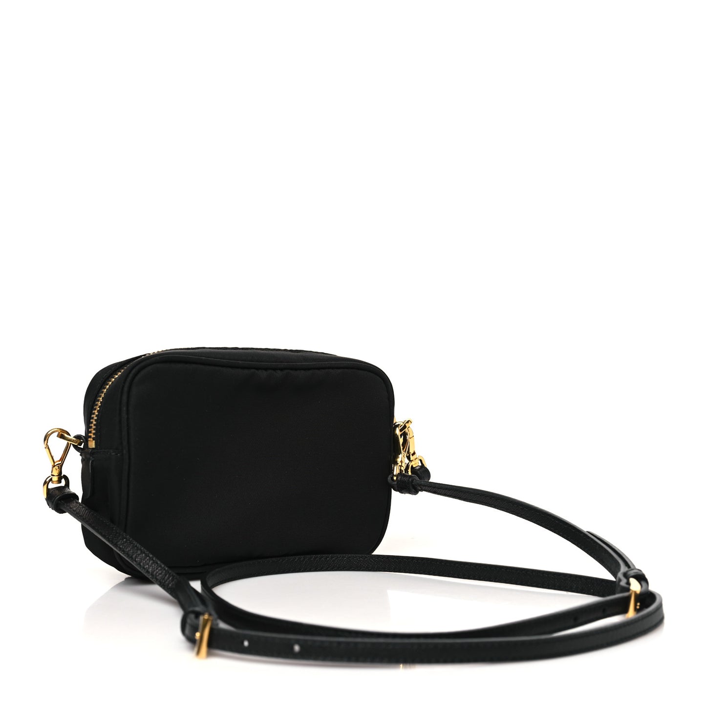 Tessuto Nylon Saffiano Convertible Crossbody Wristlet Black