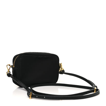 Prada Tessuto Nylon Saffiano Convertible Crossbody Wristlet Black 3 of 9
