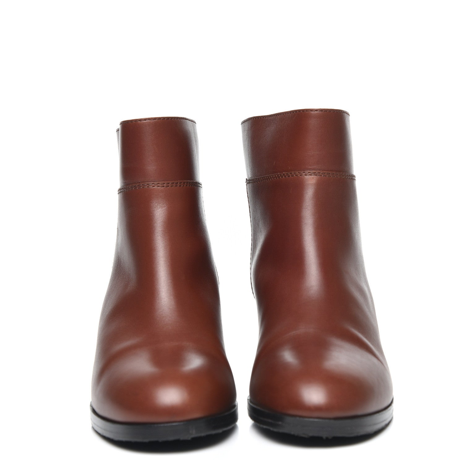 Chanel Lambskin CC Ankle Boots 40 Marron 3 of 13