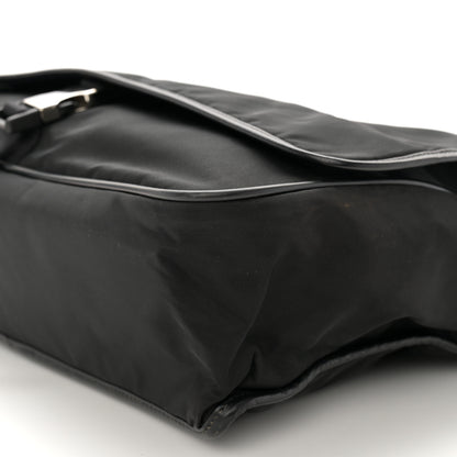 Prada Tessuto Nylon Saffiano Logo Messenger Bag Black 10 of 13
