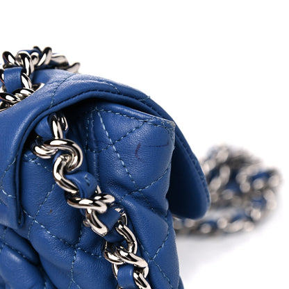 Chanel Washed Lambskin Quilted Mini Chain Around Flap Blue 13 of 14