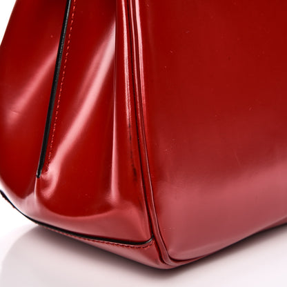 Gucci Regent Calfskin Bamboo Medium Lady Lock Top Handle Bag Red 9 of 13