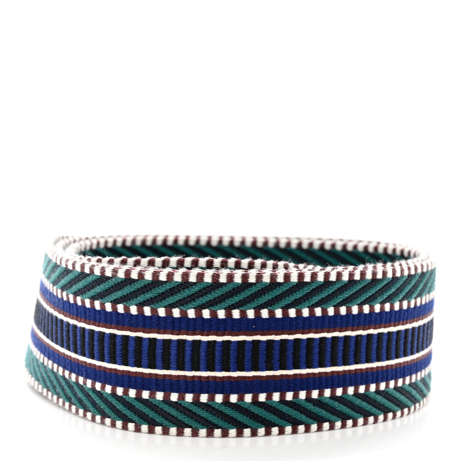 Hermes Toile Swift 50mm Sangle Cavale Shoulder Strap Malachite Bleu Electrique Black 2 of 5