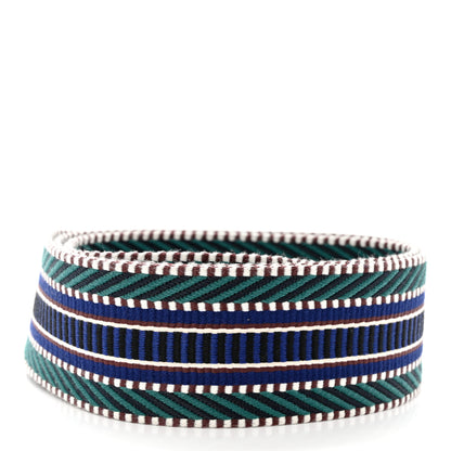 Hermes Toile Swift 50mm Sangle Cavale Shoulder Strap Malachite Bleu Electrique Black 2 of 5
